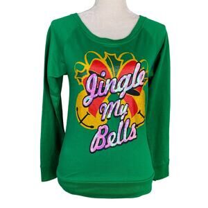 Spencer's Ugly Christmas Sweatshirt Medium Jingle My Bells New